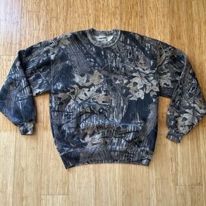 Jerzees Camo Vintage Breakup Mens Crewneck Mossy Oak Sweatshirt Large